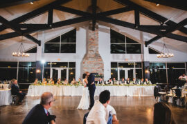 Guests Watch Bride and Groom First Dance